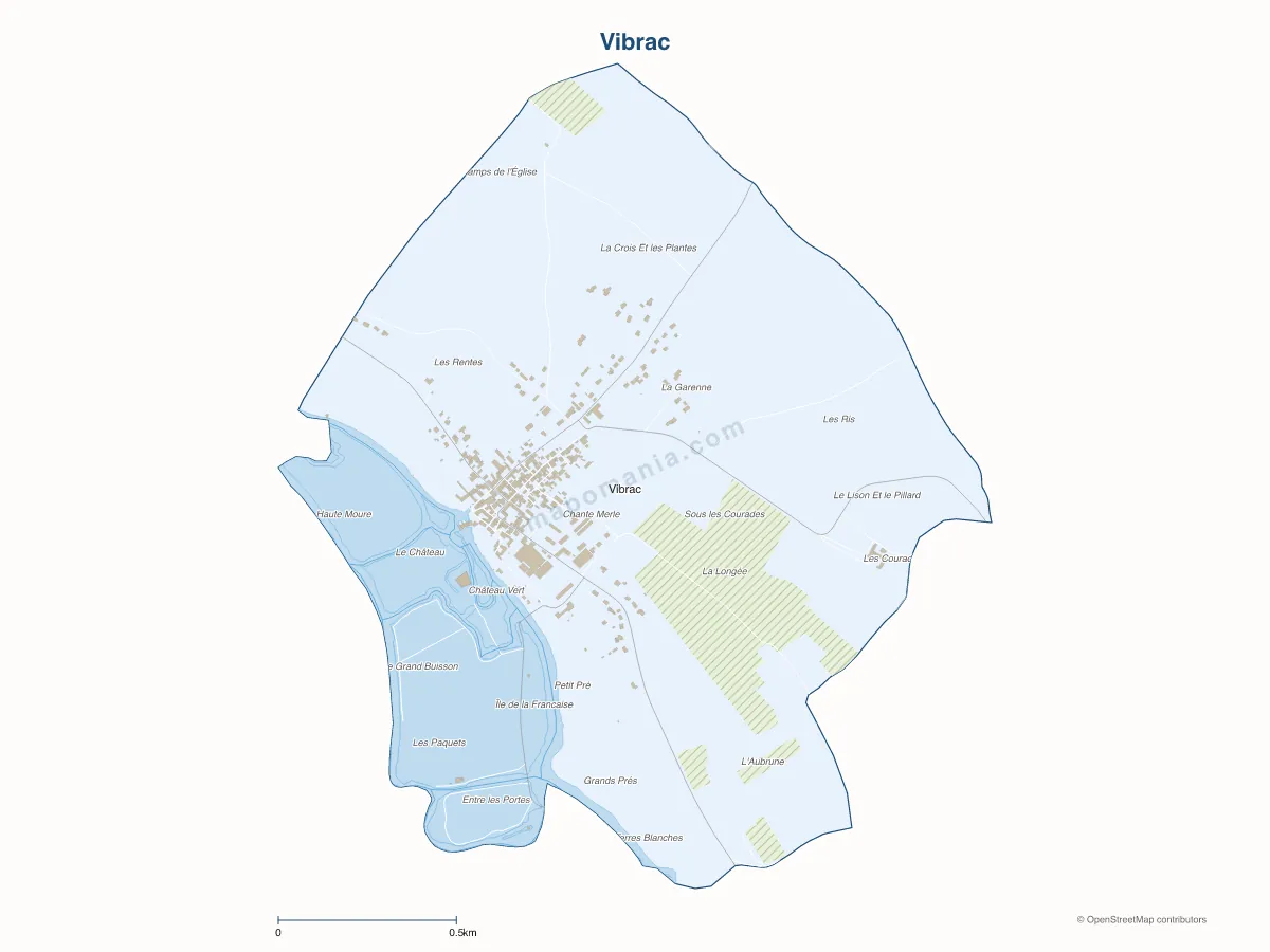 Carte de Vibrac à personnaliser