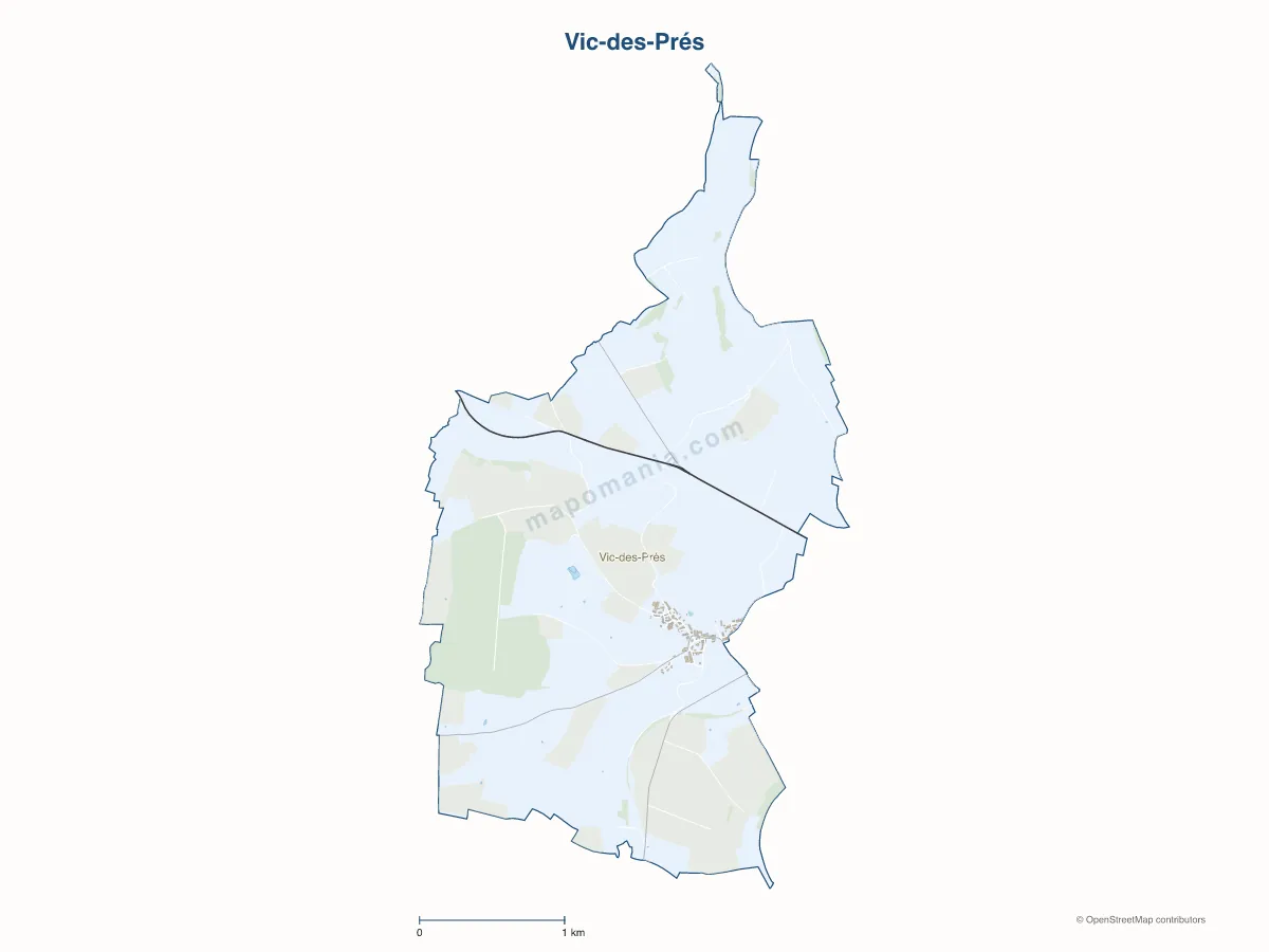 Carte de Vic-des-Prés à personnaliser