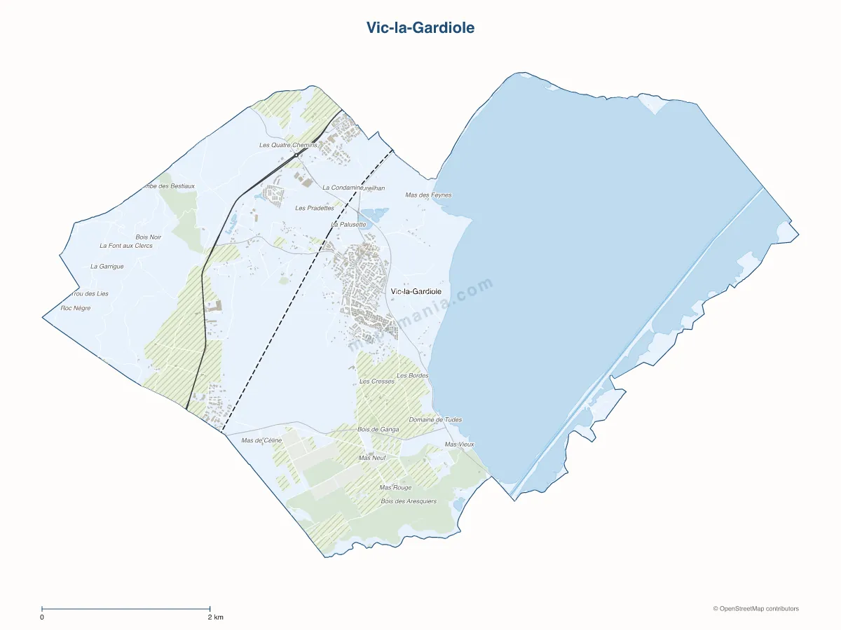 Carte de Vic-la-Gardiole à personnaliser