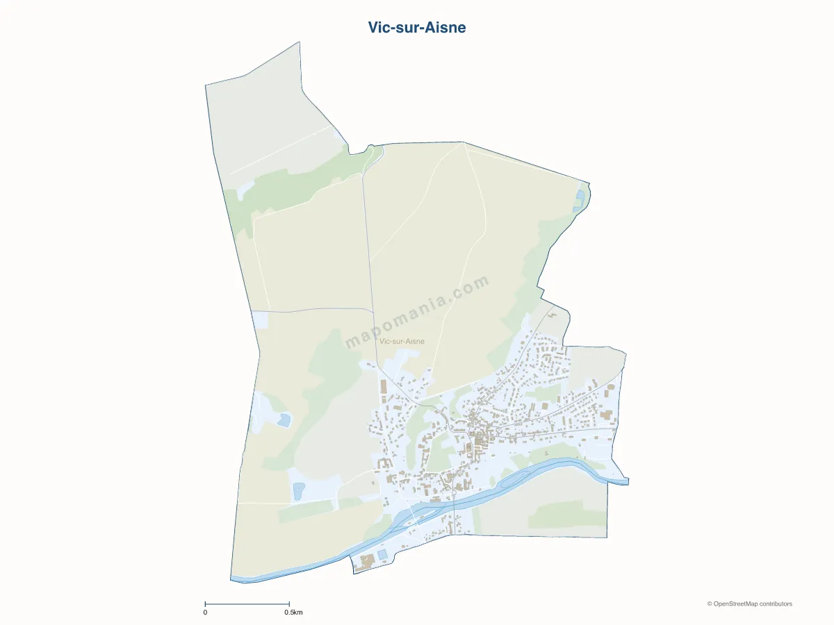 Carte de Vic-sur-Aisne à personnaliser