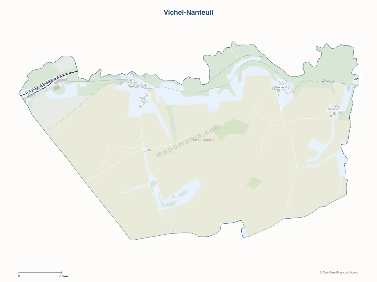Carte de Vichel-Nanteuil à personnaliser
