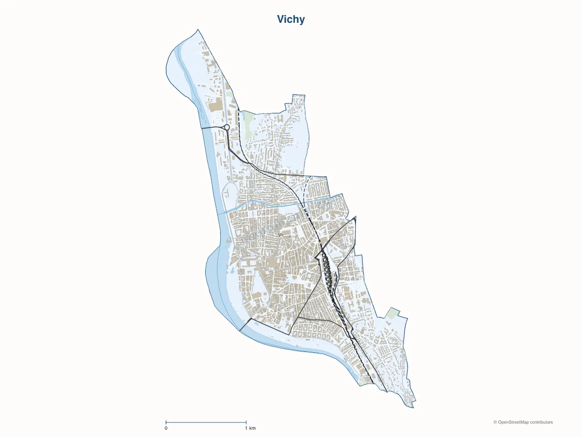 Carte de Vichy à personnaliser