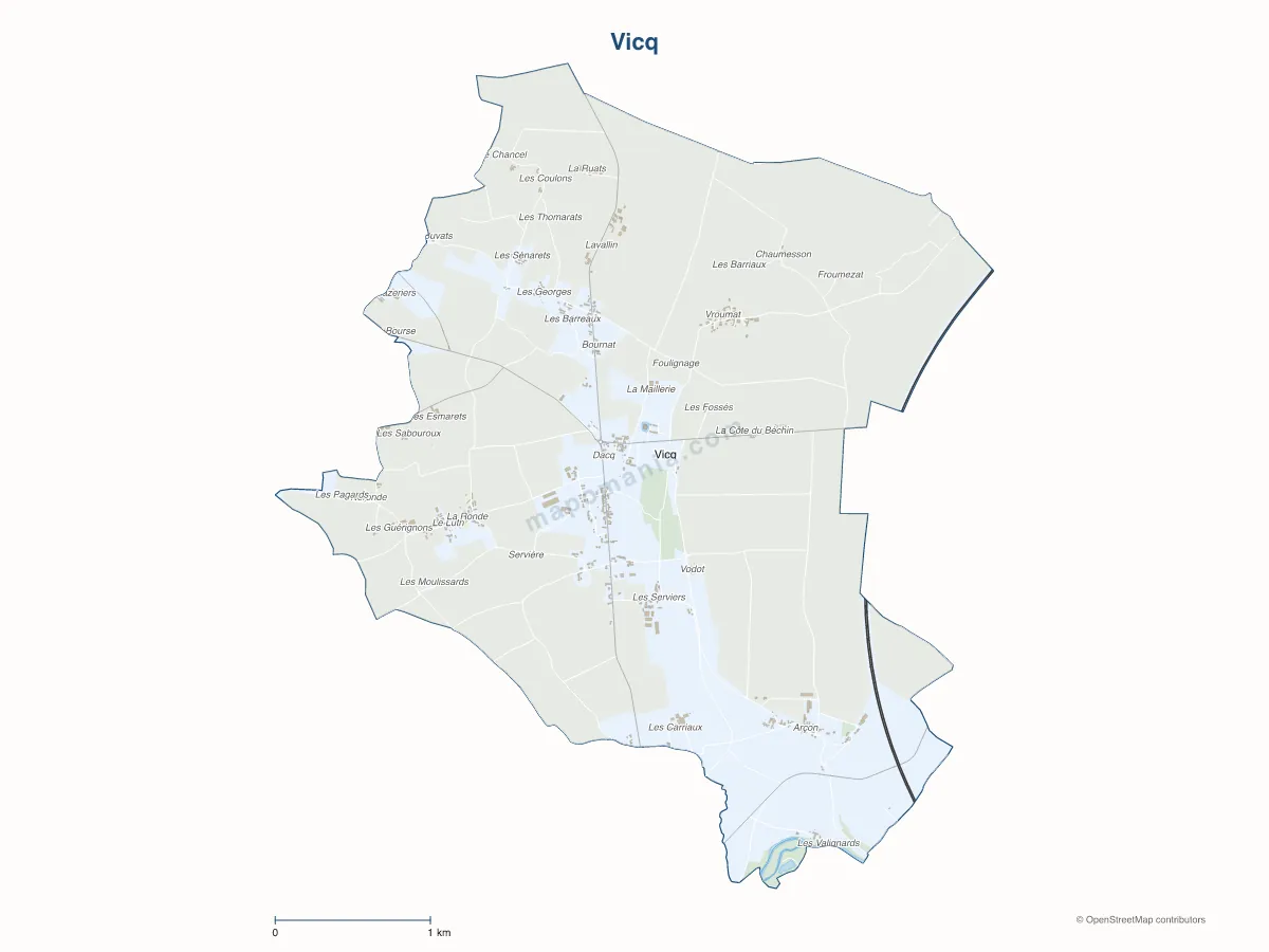 Carte de Vicq à personnaliser