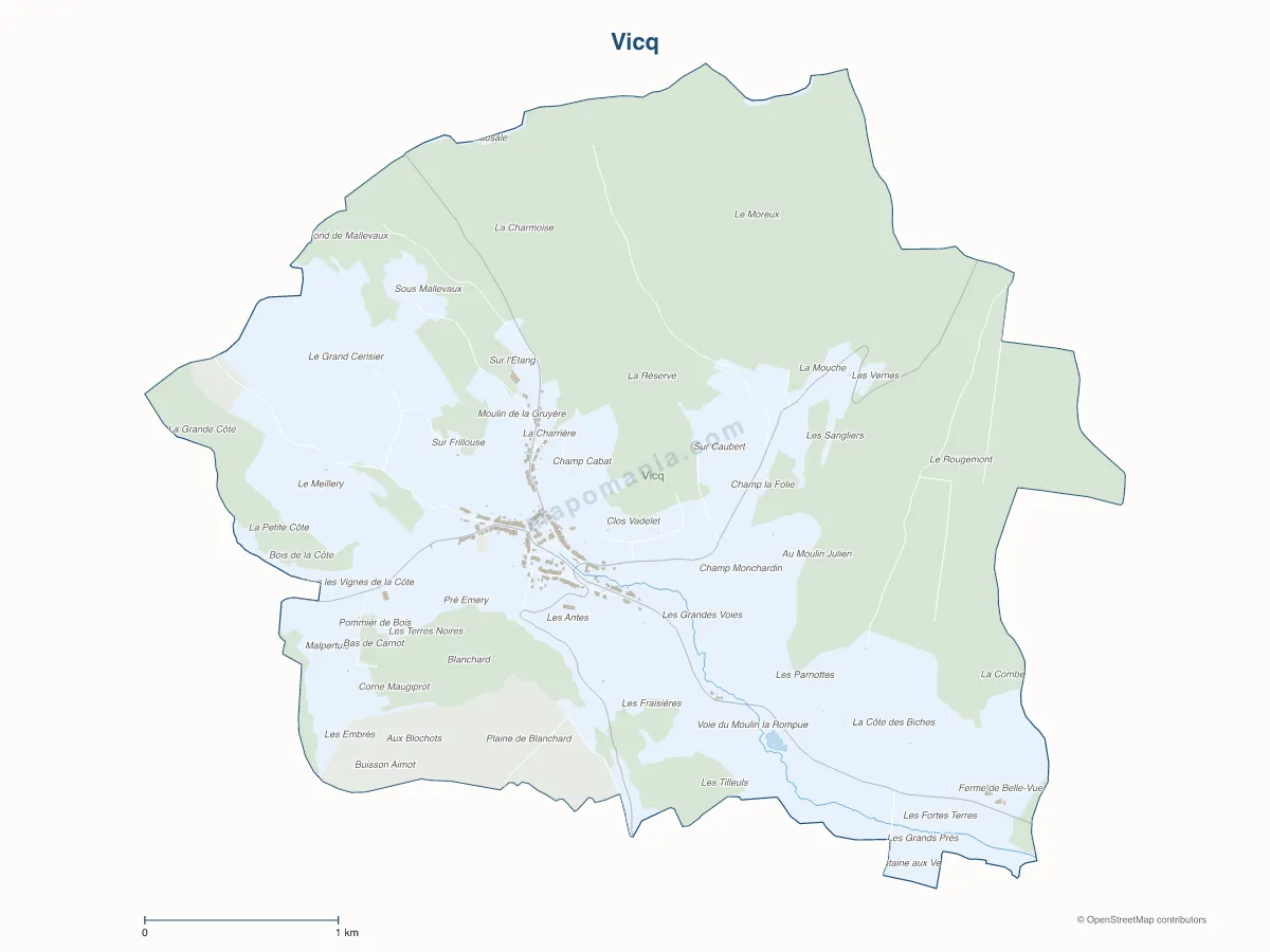 Carte de Vicq à personnaliser