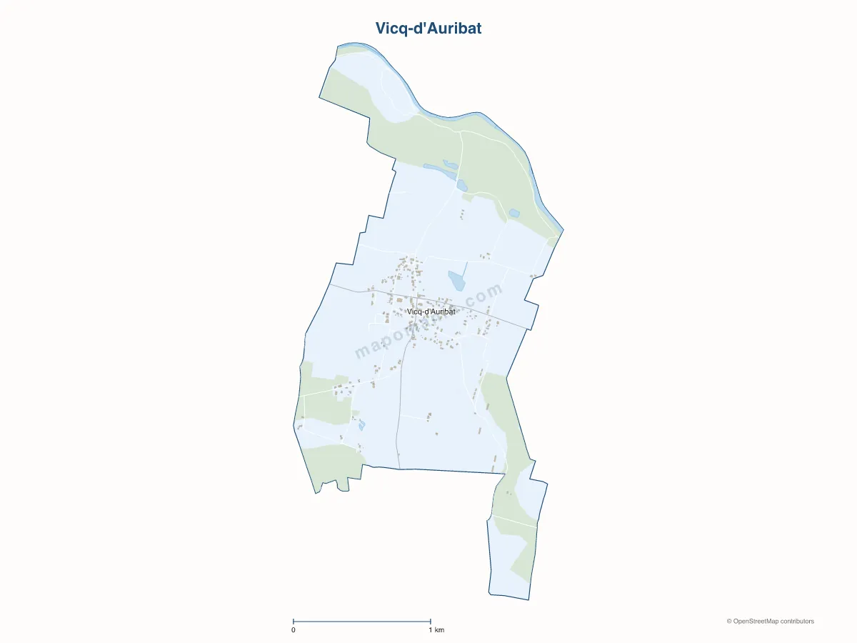 Carte de Vicq-d'Auribat à personnaliser