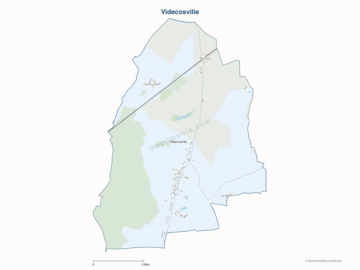 Carte de Videcosville à personnaliser
