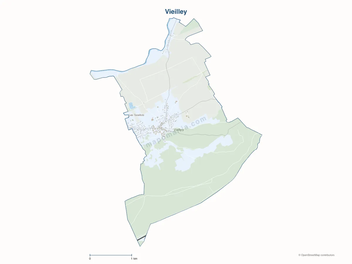 Carte de Vieilley à personnaliser