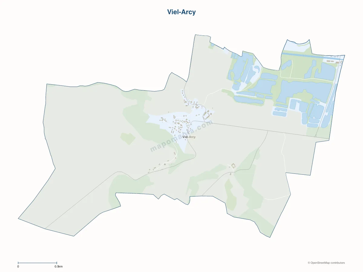 Carte de Viel-Arcy à personnaliser