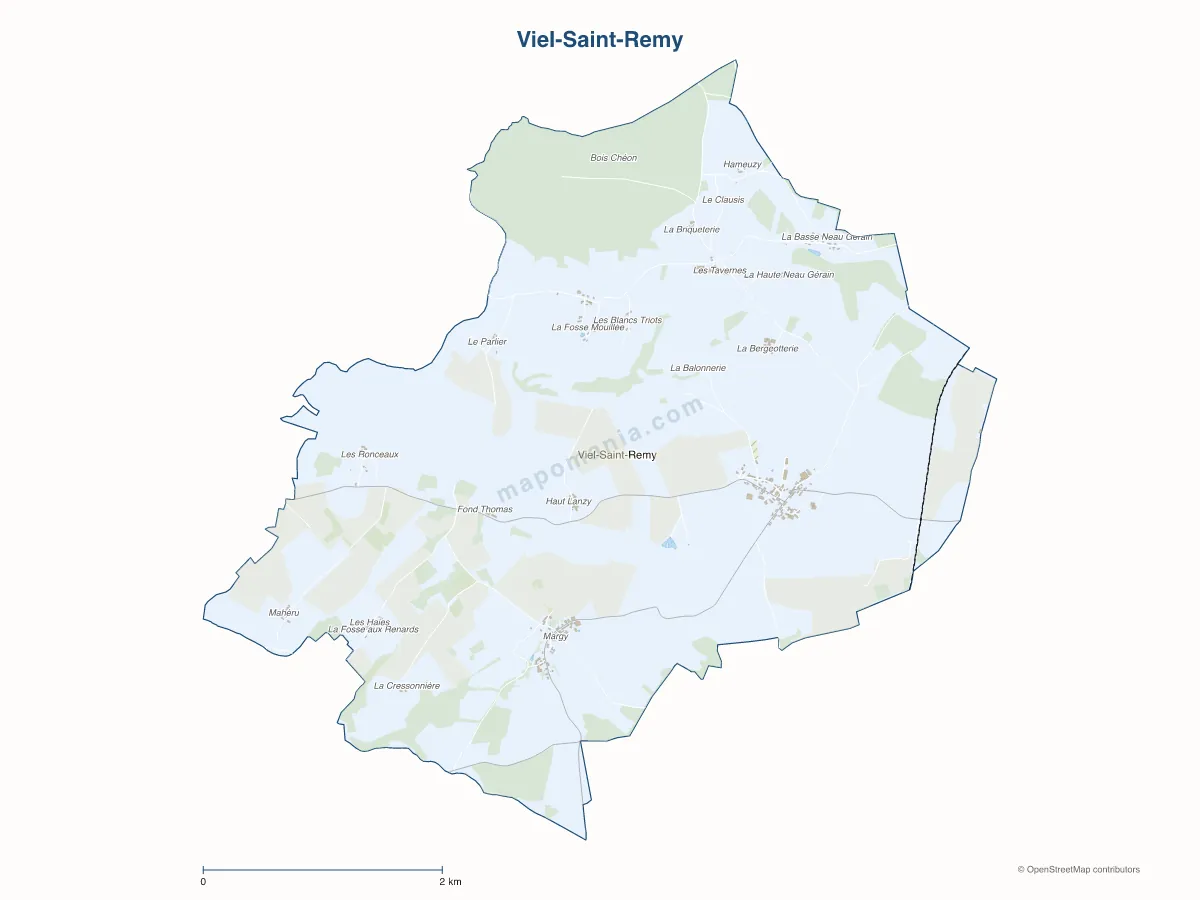 Carte de Viel-Saint-Remy à personnaliser