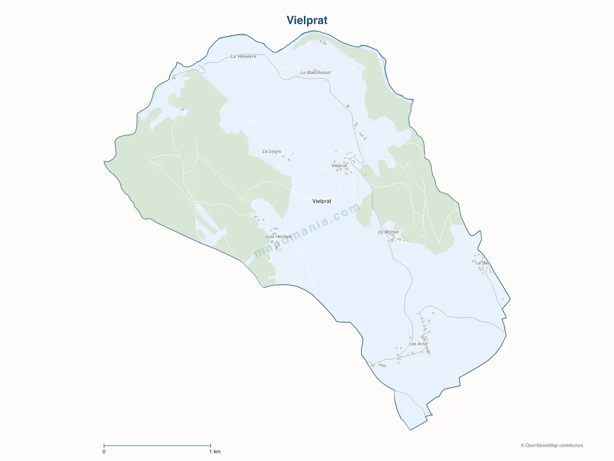 Carte de Vielprat à personnaliser