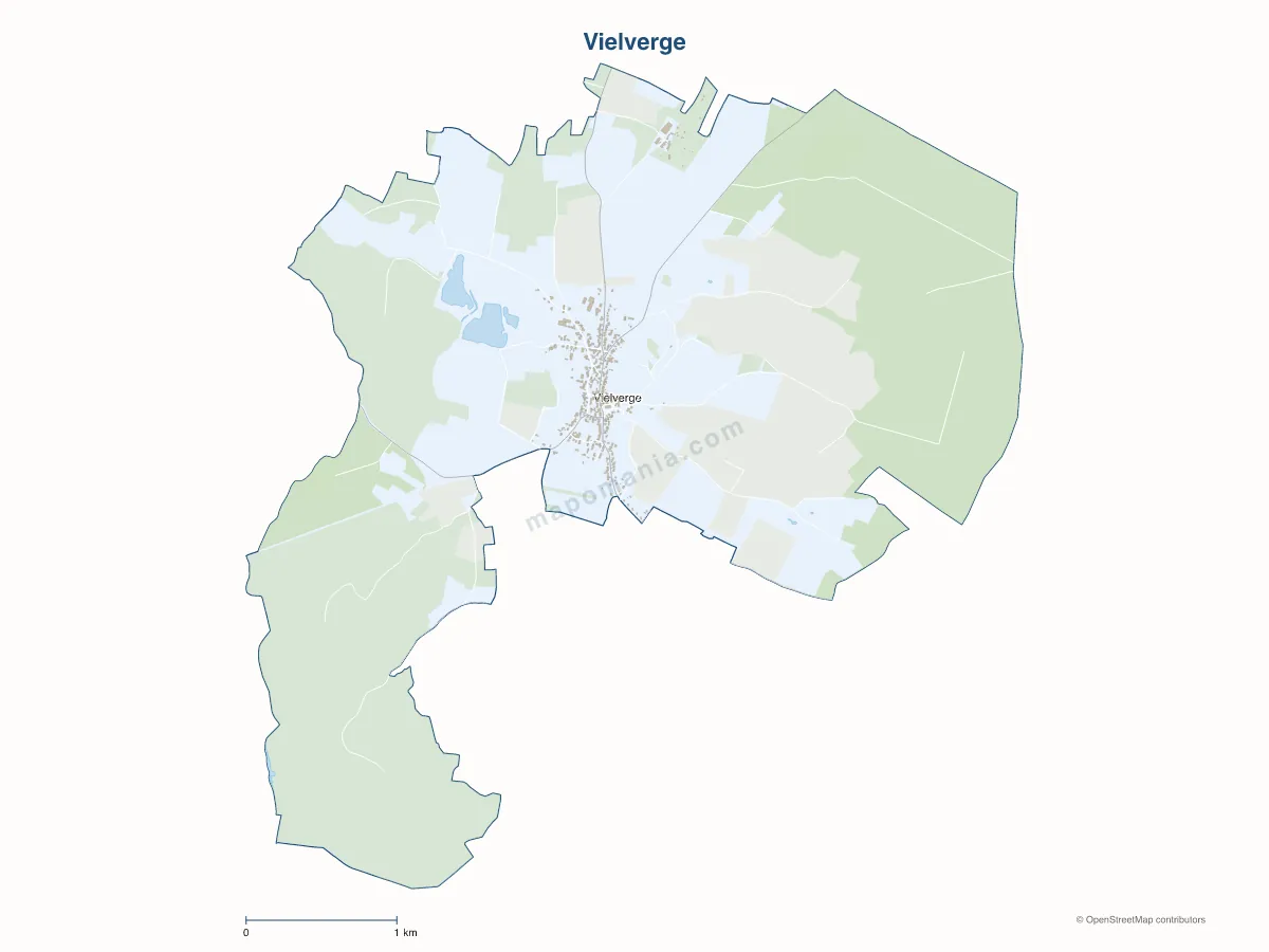 Carte de Vielverge à personnaliser
