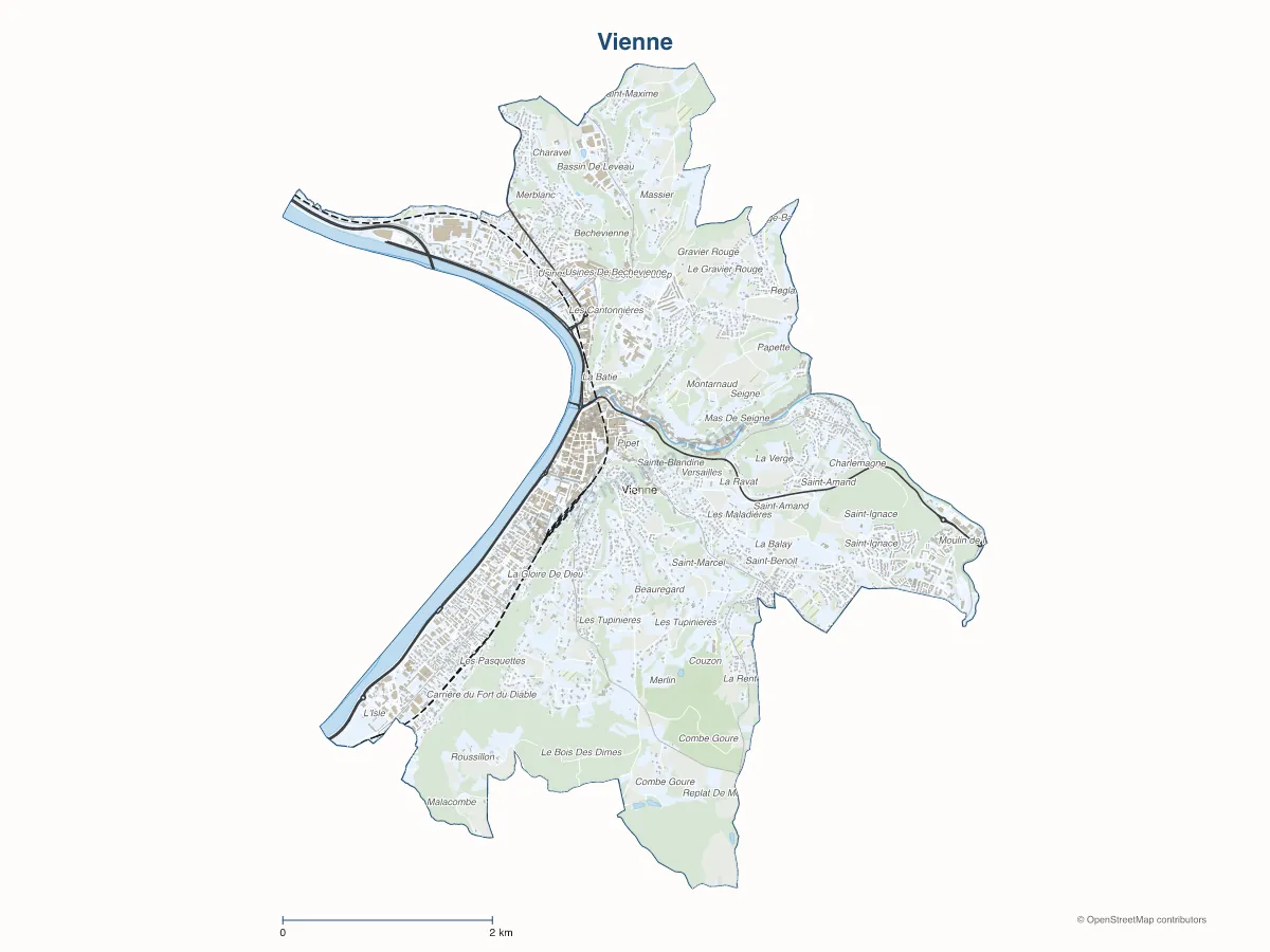 Carte de Vienne à personnaliser