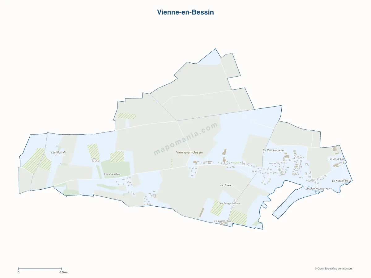 Carte de Vienne-en-Bessin à personnaliser