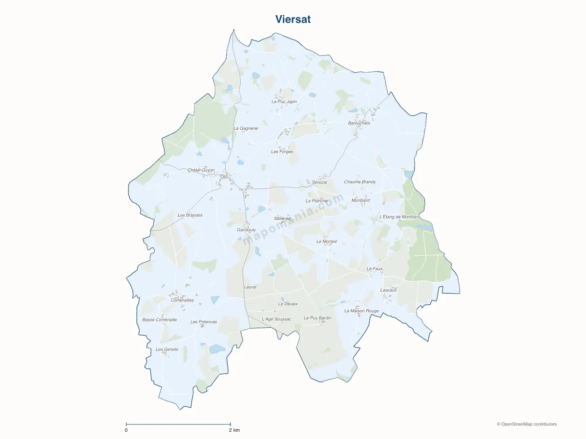 Carte de Viersat à personnaliser