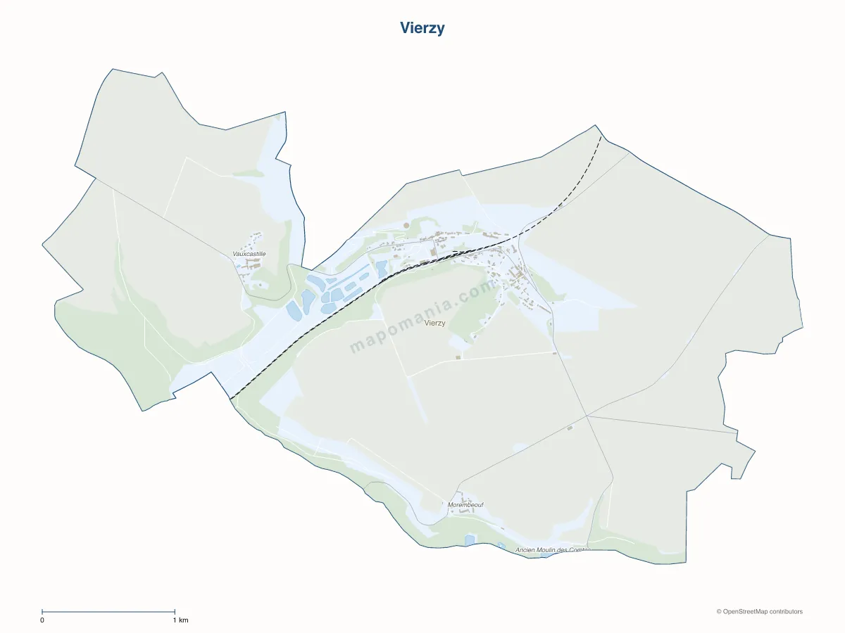 Carte de Vierzy à personnaliser