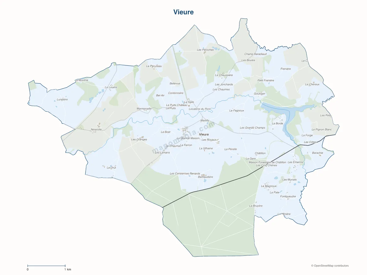 Carte de Vieure à personnaliser