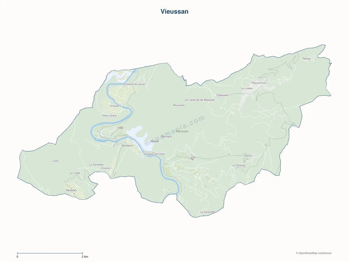 Carte de Vieussan à personnaliser