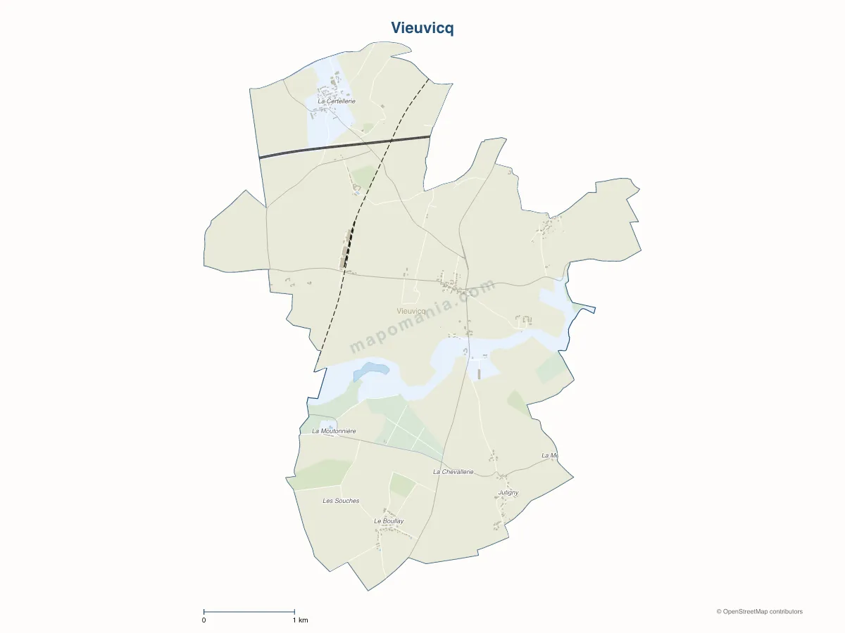 Carte de Vieuvicq à personnaliser