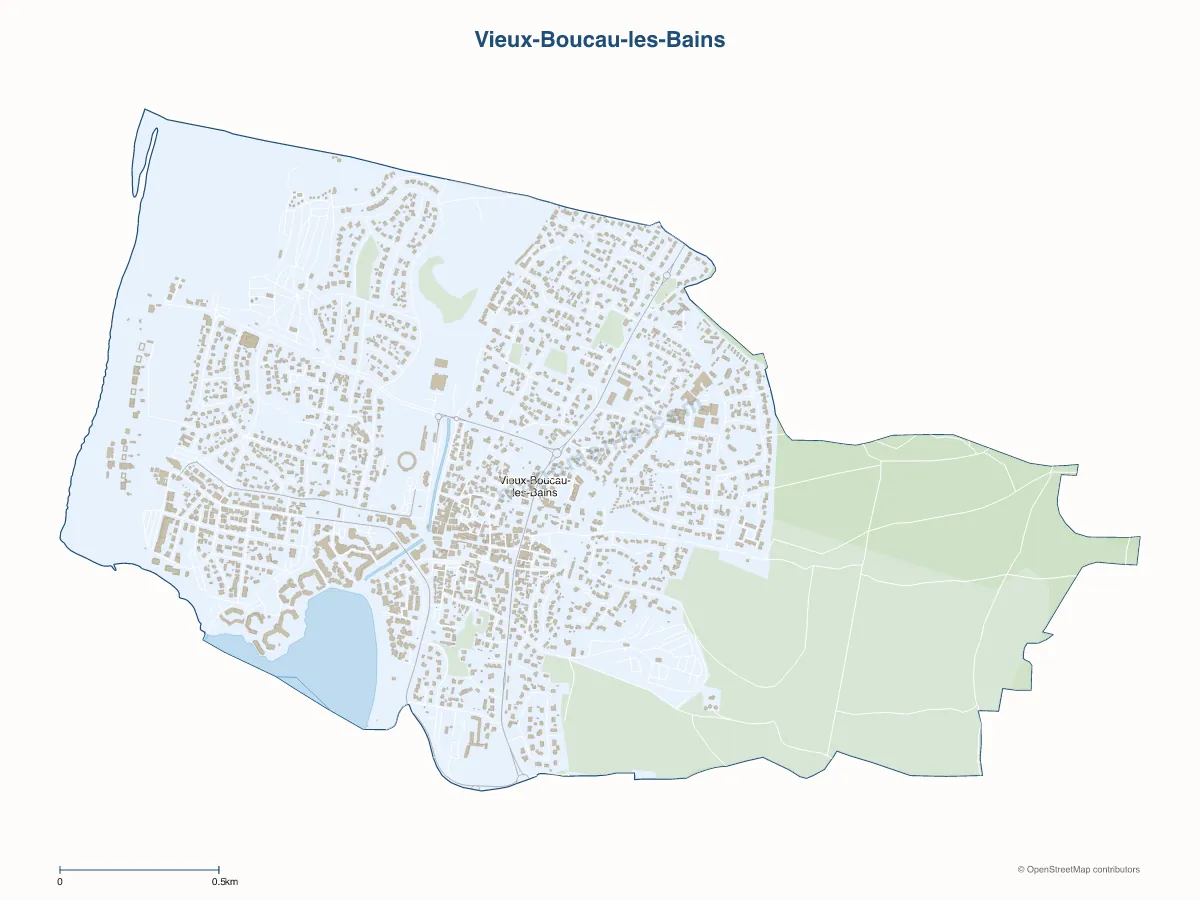 Carte de Vieux-Boucau-les-Bains à personnaliser