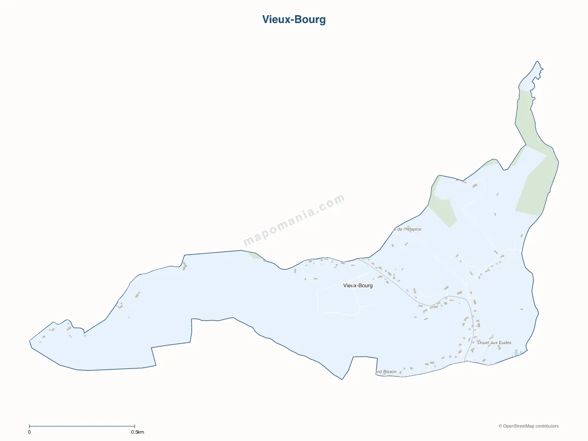 Carte de Vieux-Bourg à personnaliser