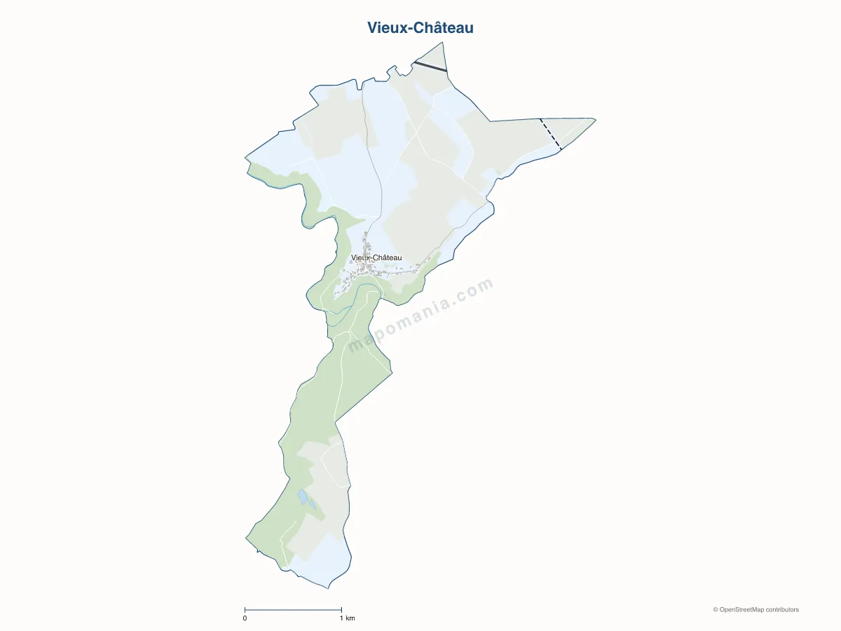 Carte de Vieux-Château à personnaliser