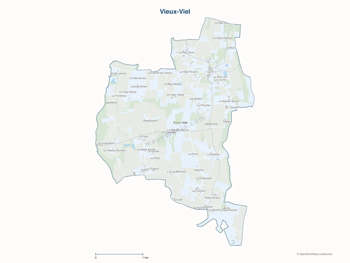 Carte de Vieux-Viel à personnaliser