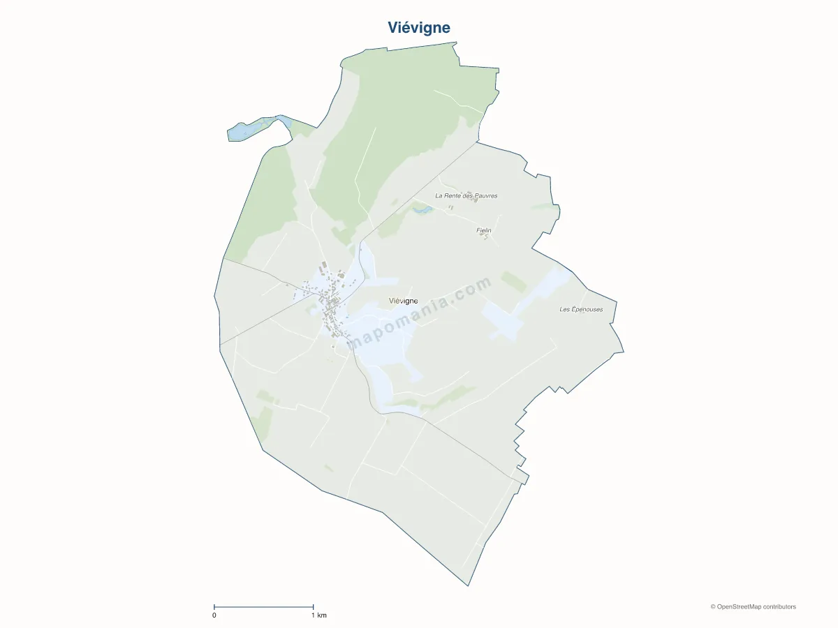Carte de Viévigne à personnaliser