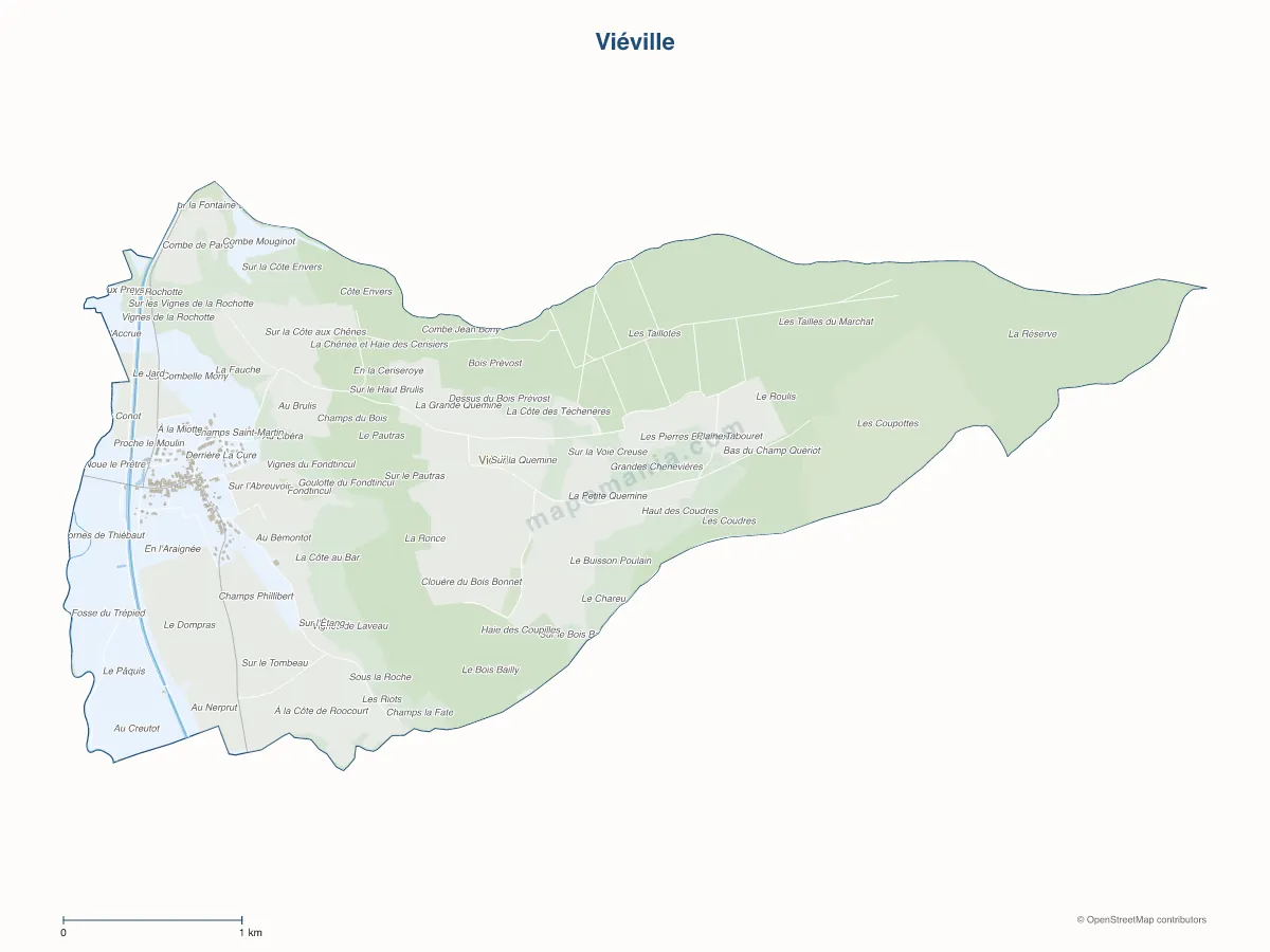 Carte de Viéville à personnaliser