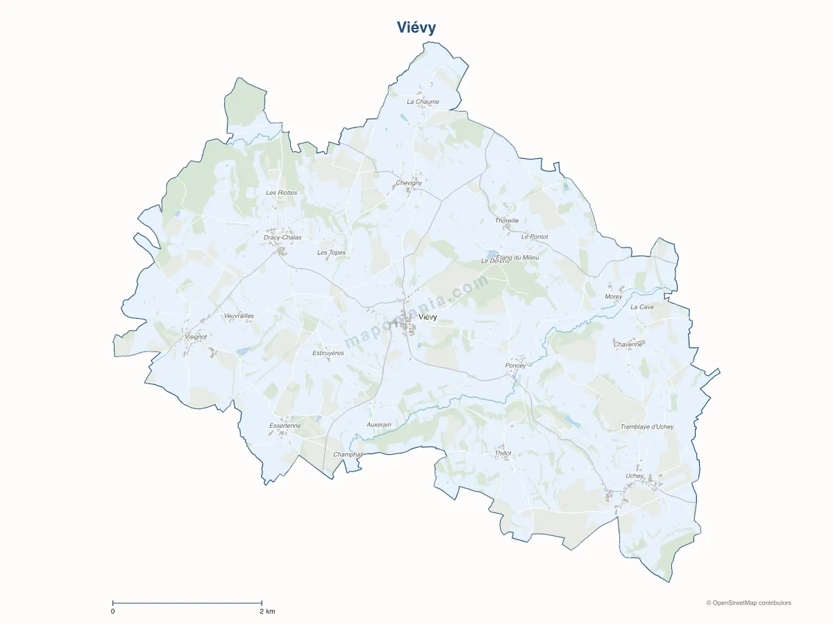 Carte de Viévy à personnaliser