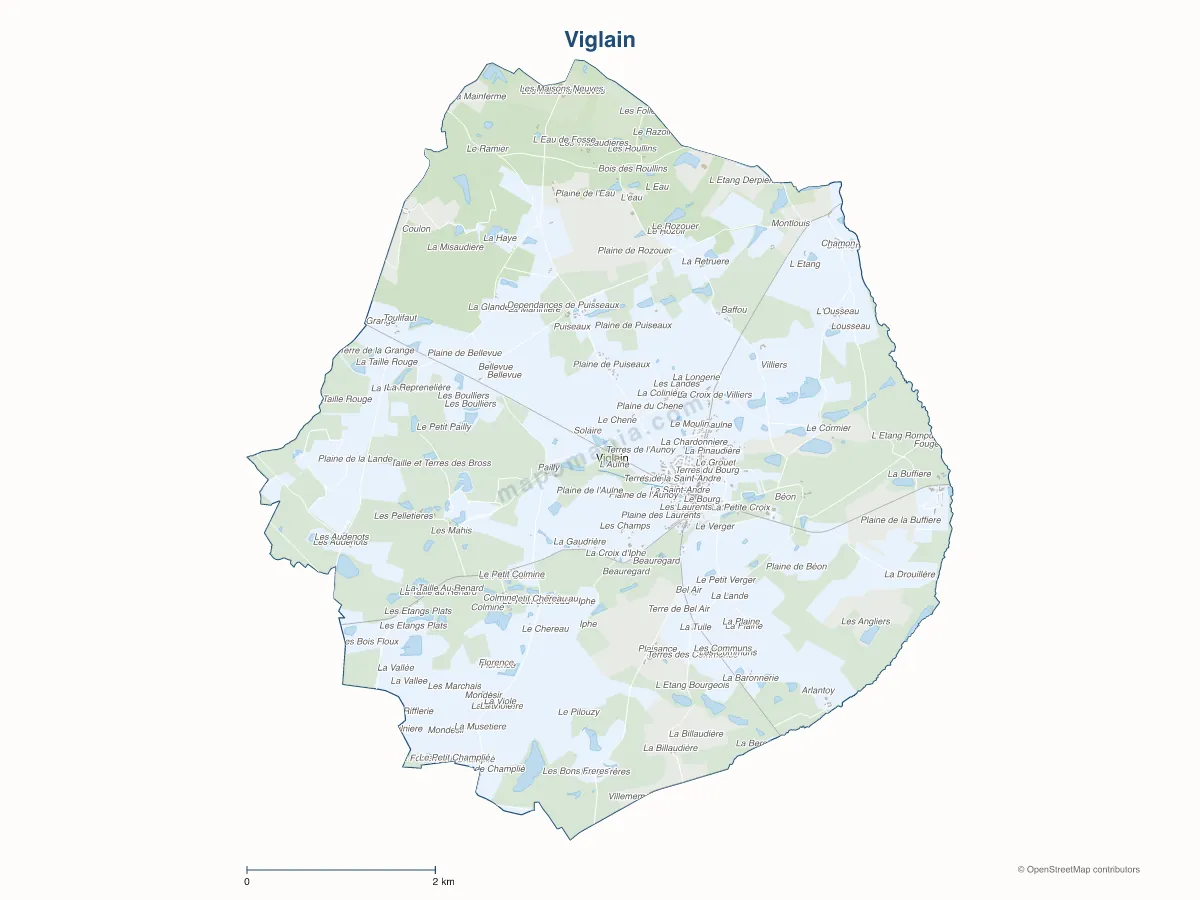 Carte de Viglain à personnaliser