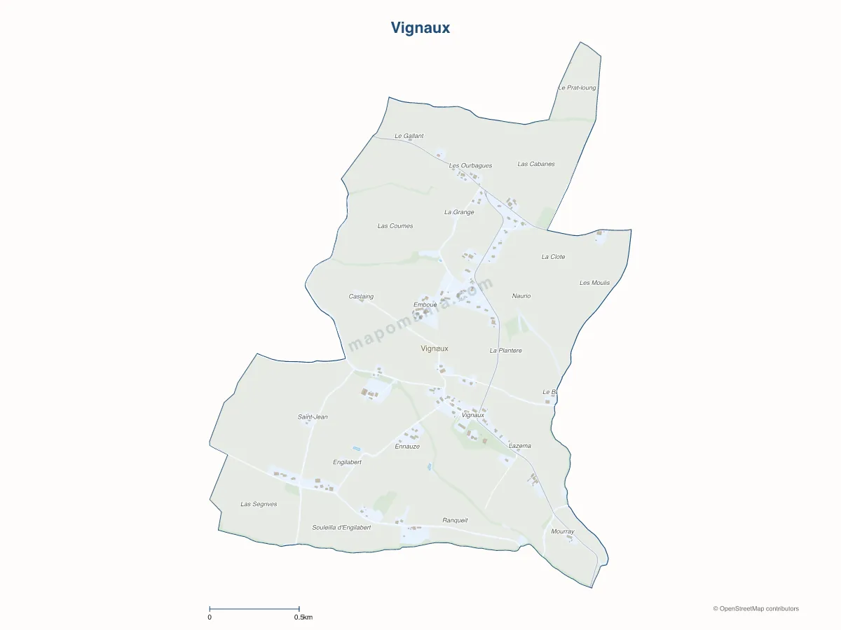 Carte de Vignaux à personnaliser