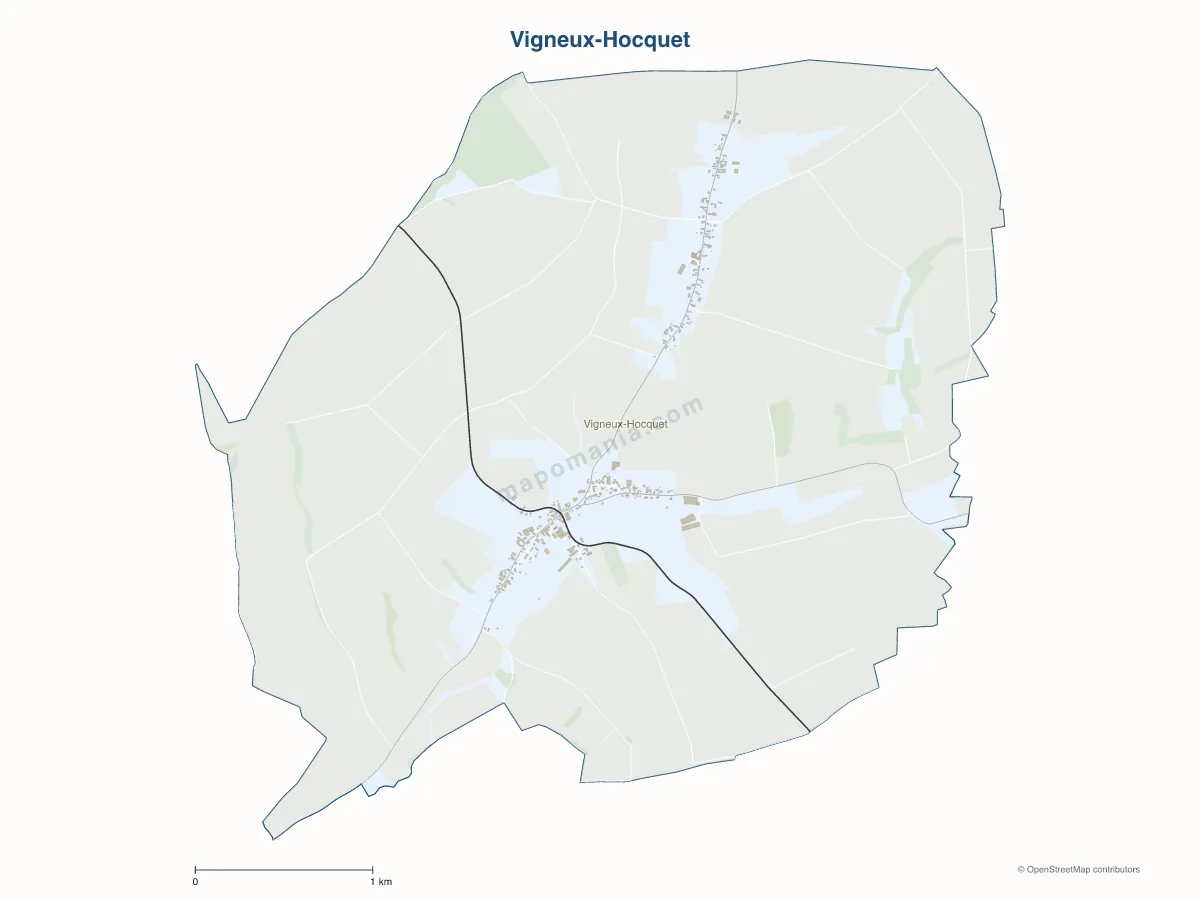 Carte de Vigneux-Hocquet à personnaliser