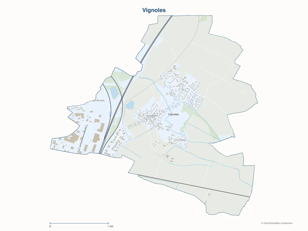 Carte de Vignoles à personnaliser