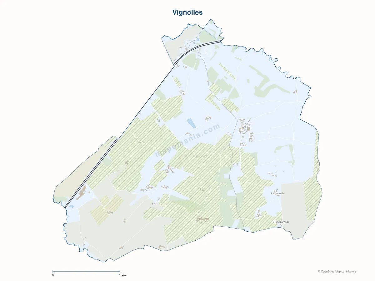Carte de Vignolles à personnaliser