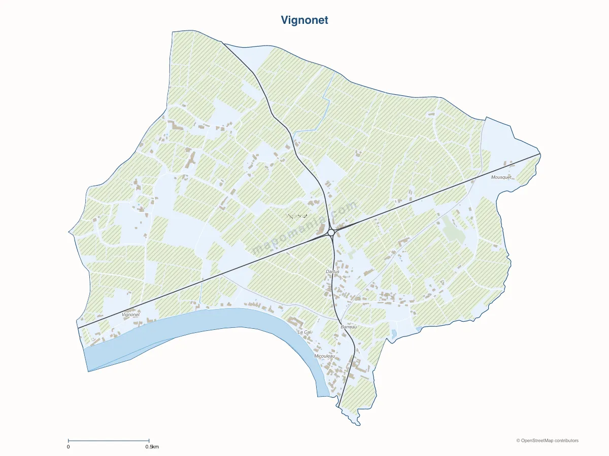 Carte de Vignonet à personnaliser
