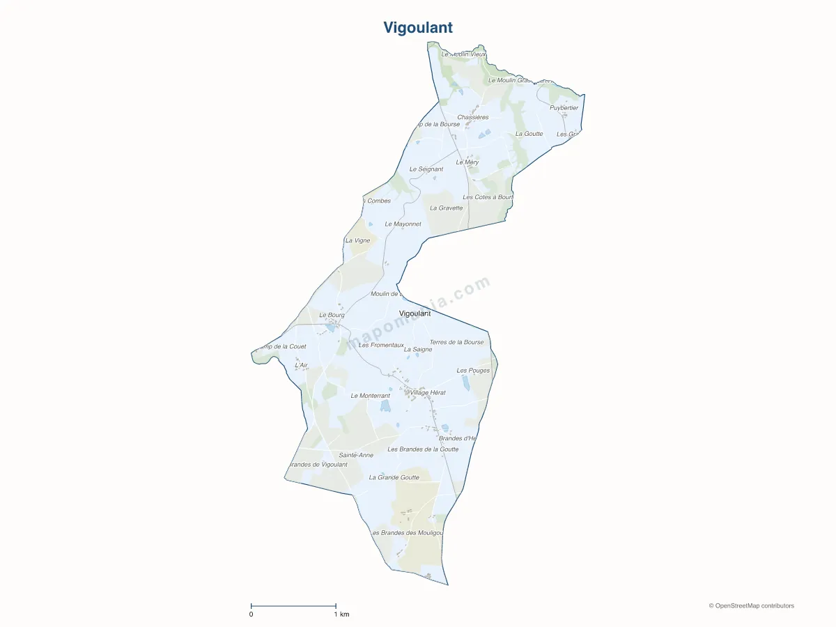 Carte de Vigoulant à personnaliser
