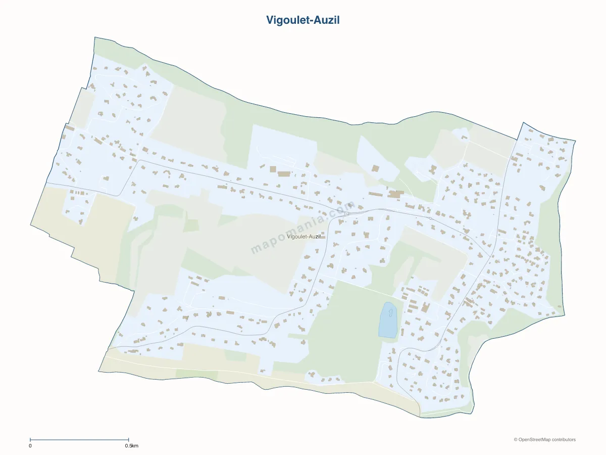 Carte de Vigoulet-Auzil à personnaliser