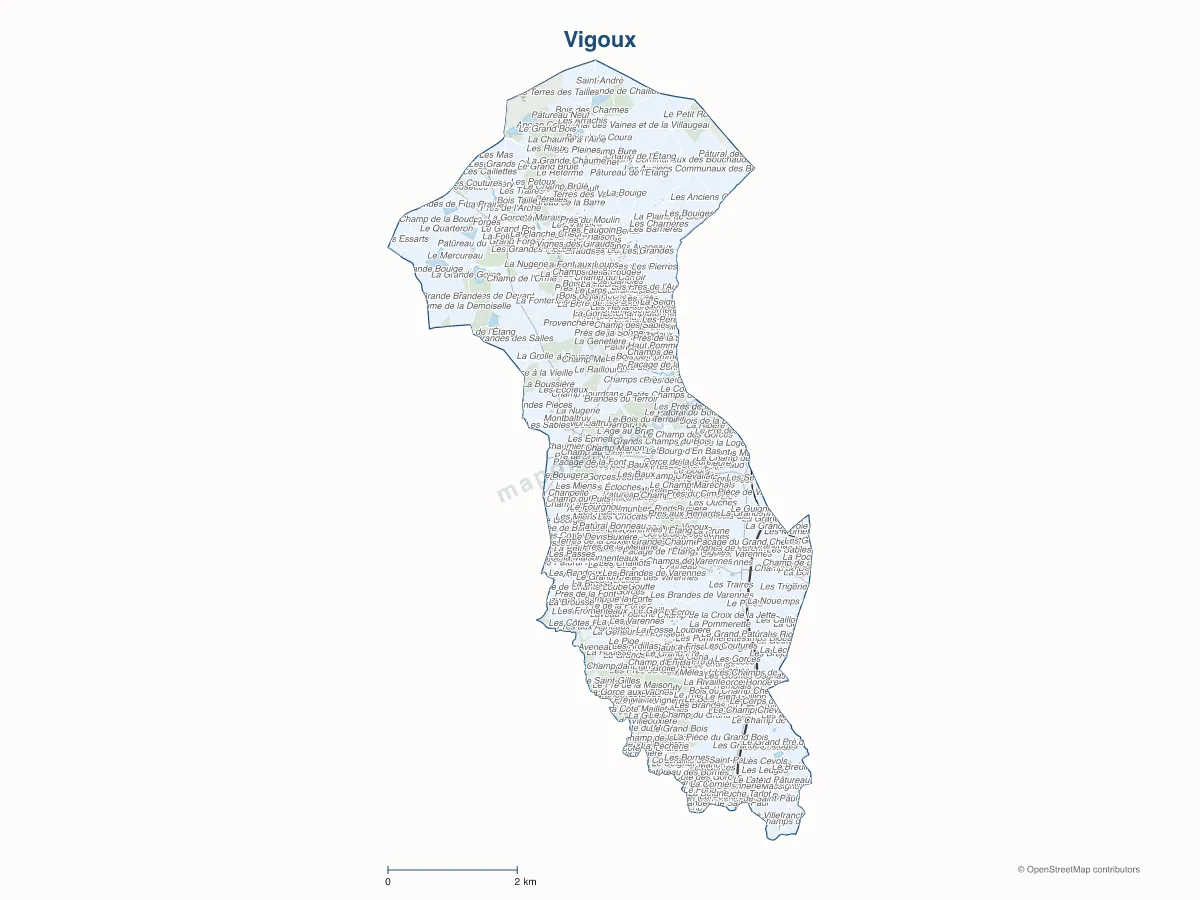 Carte de Vigoux à personnaliser
