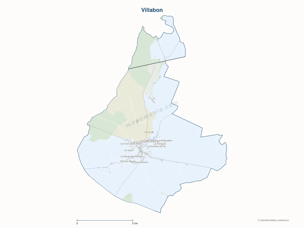 Carte de Villabon à personnaliser