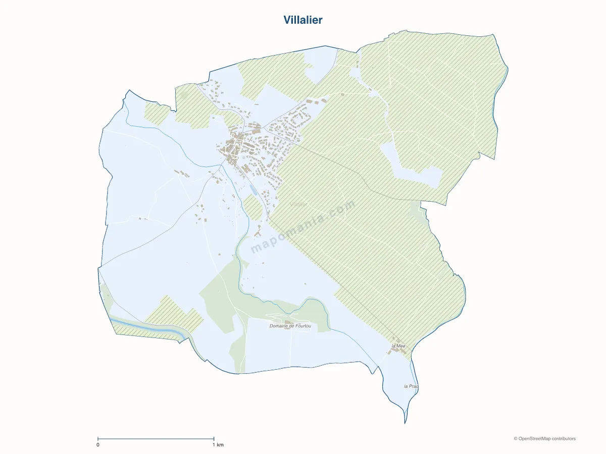 Carte de Villalier à personnaliser