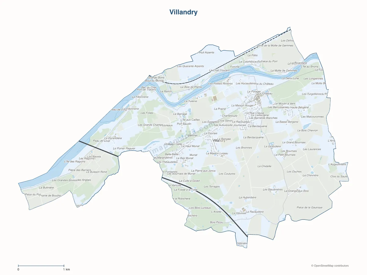Carte de Villandry à personnaliser