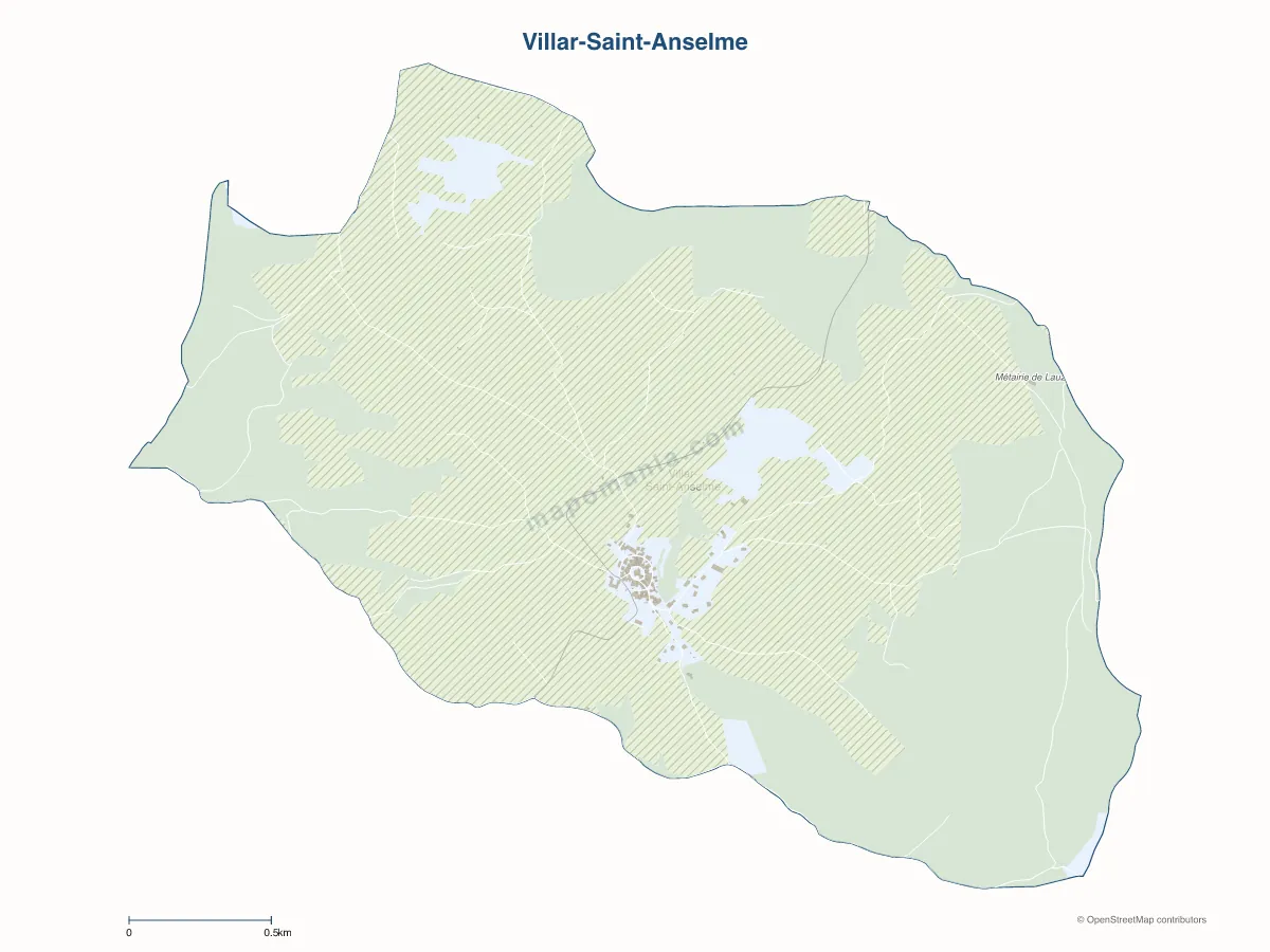 Carte de Villar-Saint-Anselme à personnaliser