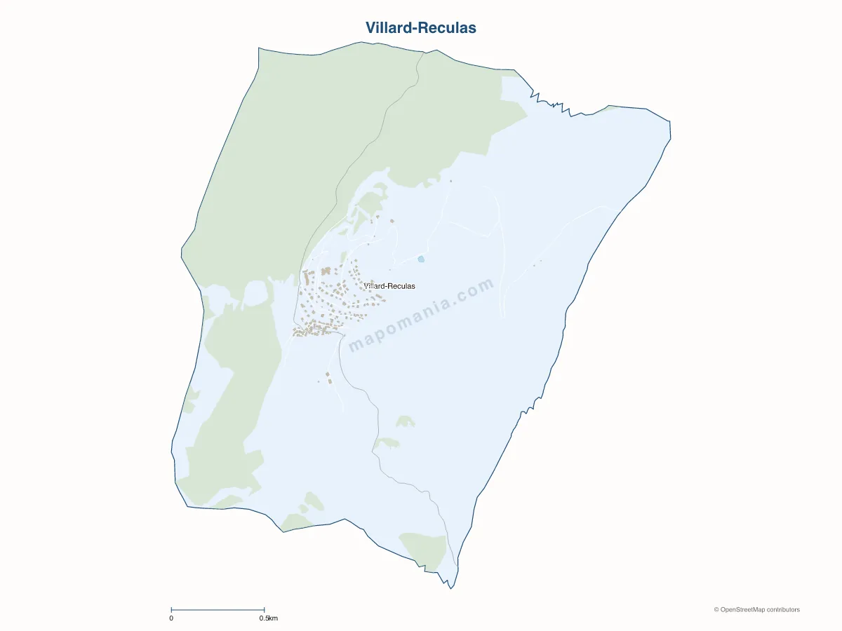 Carte de Villard-Reculas à personnaliser