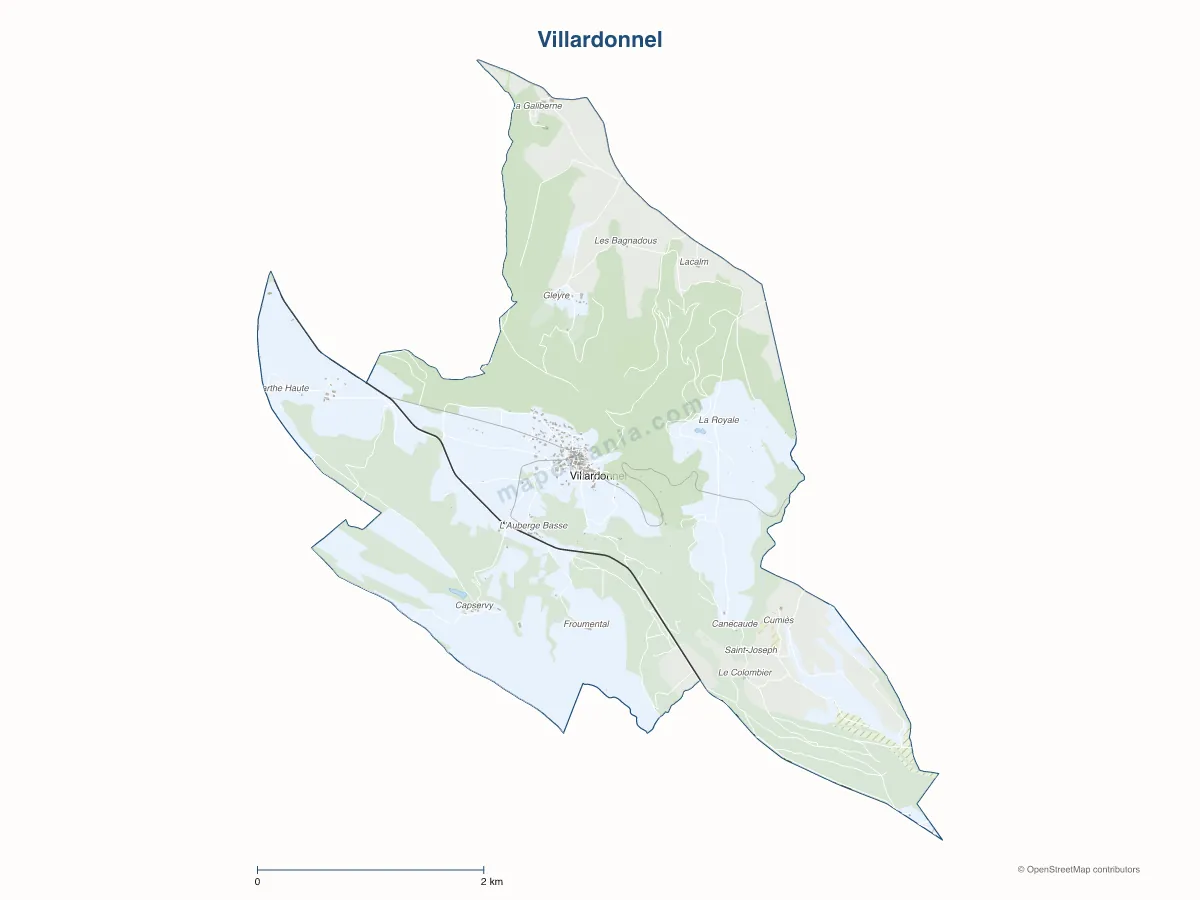 Carte de Villardonnel à personnaliser