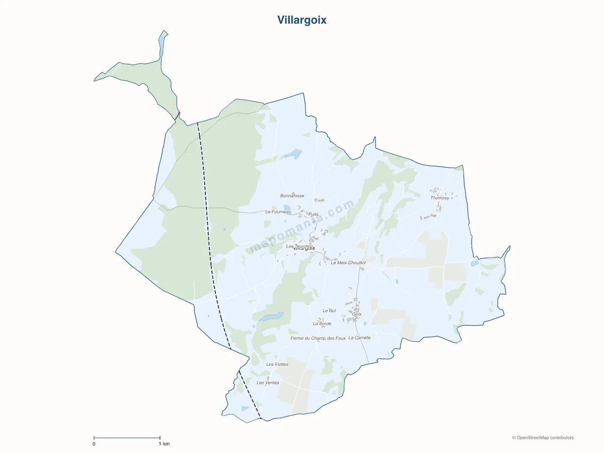Carte de Villargoix à personnaliser