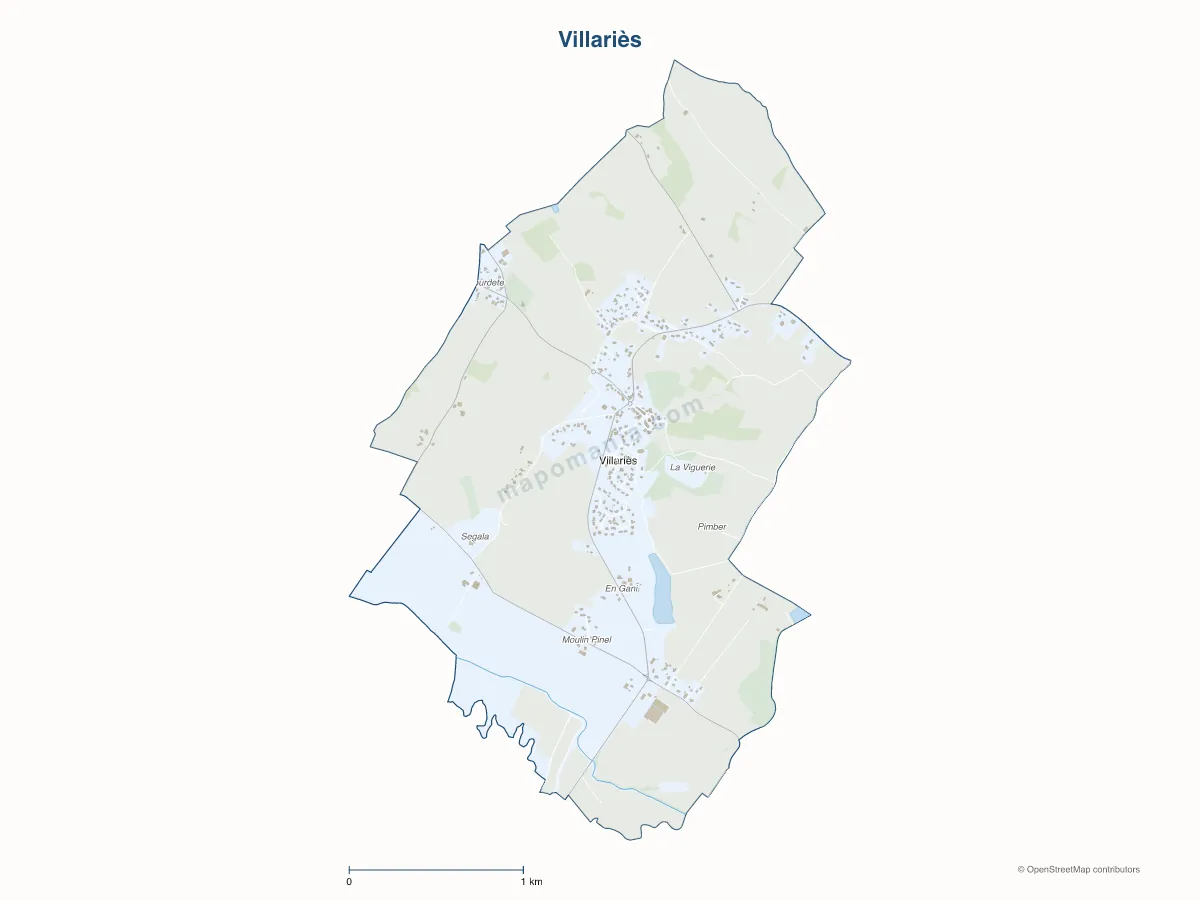 Carte de Villariès à personnaliser