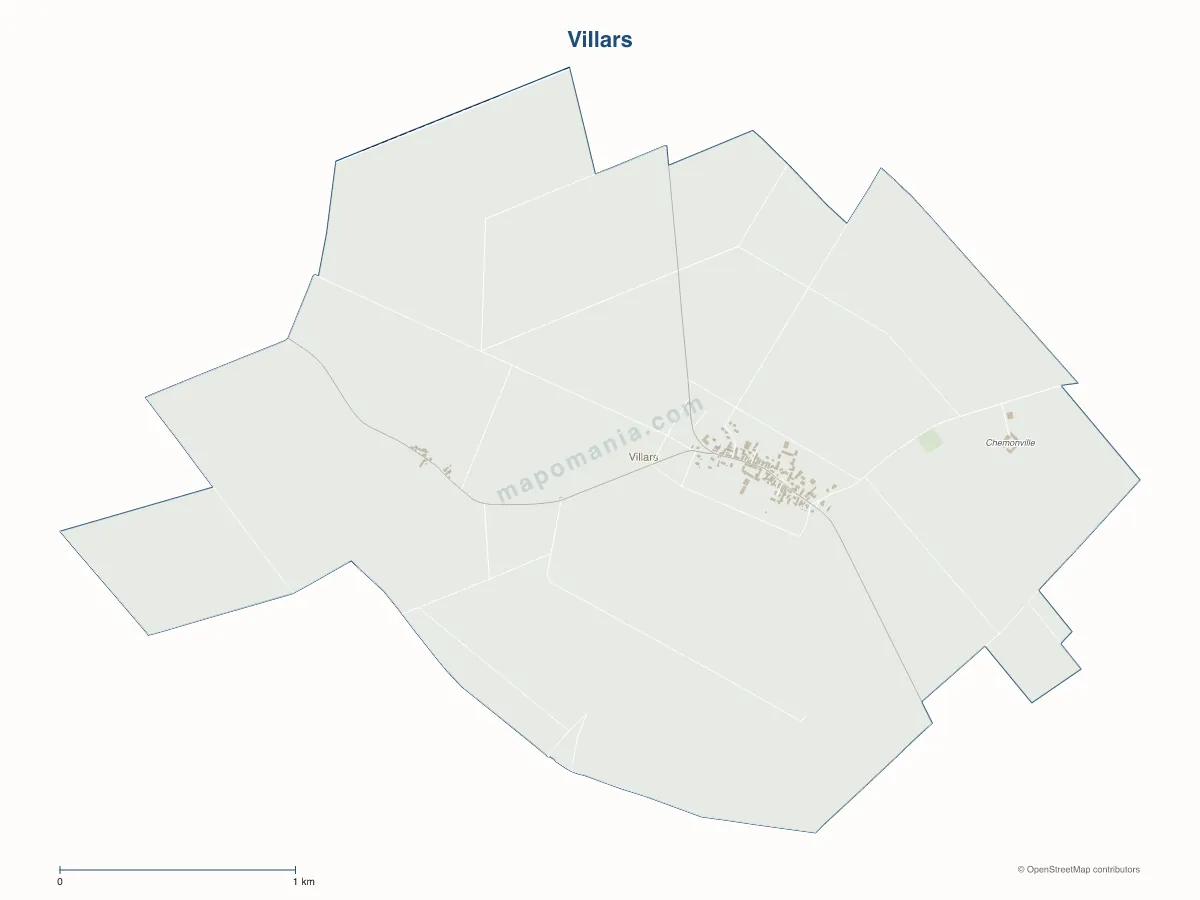 Carte de Villars à personnaliser