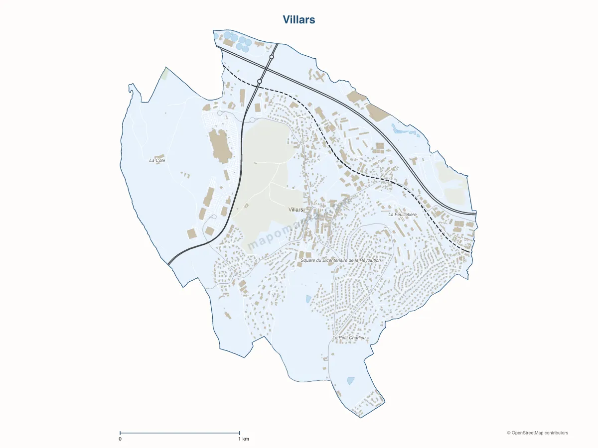 Carte de Villars à personnaliser