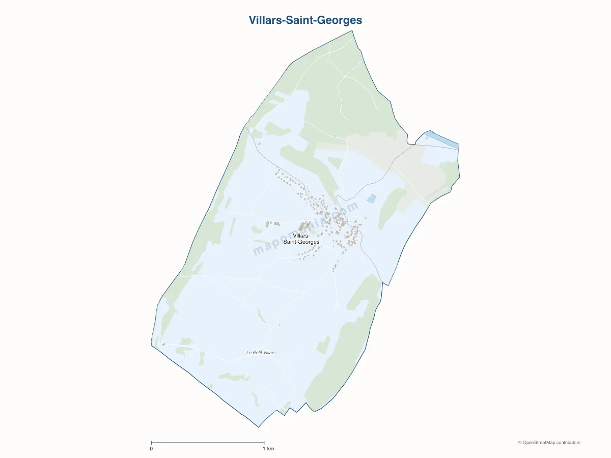 Carte de Villars-Saint-Georges à personnaliser