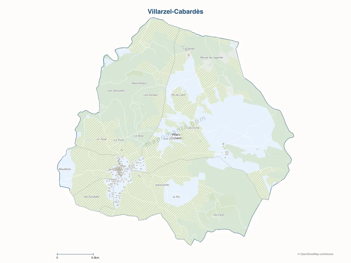 Carte de Villarzel-Cabardès à personnaliser